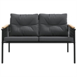 vidaXL Steel Small Garden Bench in Black/Anthracite