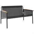 vidaXL Steel Small Garden Bench in Black/Anthracite