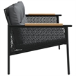 vidaXL Steel Small Garden Bench in Black/Anthracite