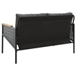 vidaXL Steel Small Garden Bench in Black/Anthracite