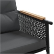 vidaXL Steel Small Garden Bench in Black/Anthracite
