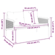 vidaXL Steel Small Garden Bench in Black/Anthracite