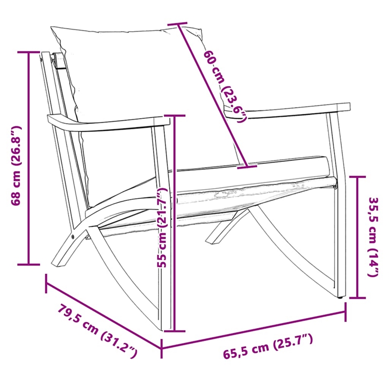 vidaXL Steel Furniture Set in Black/Gray