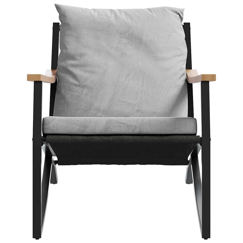 vidaXL Steel Furniture Set in Black/Gray