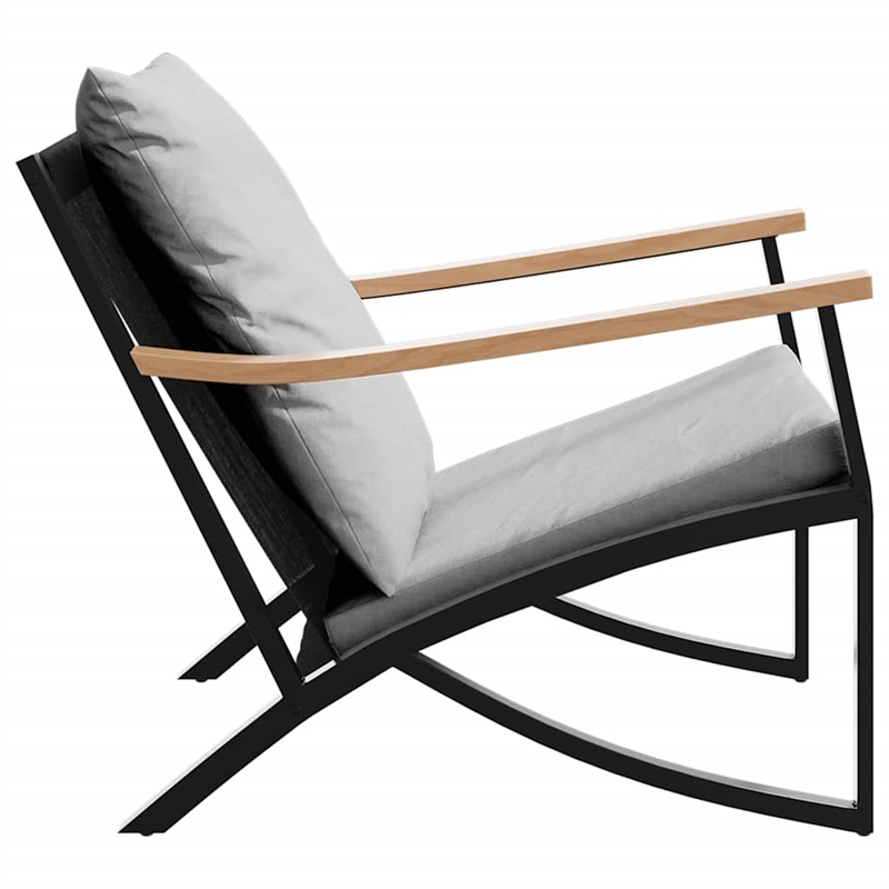 vidaXL Steel Furniture Set in Black/Gray