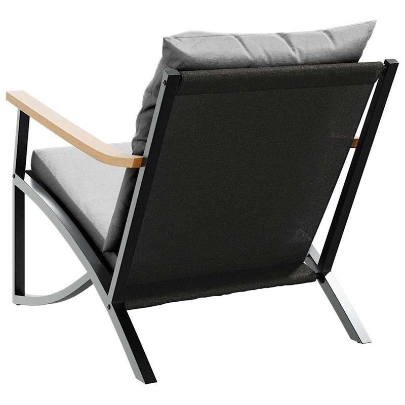 vidaXL Steel Furniture Set in Black/Gray