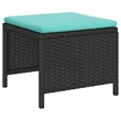 vidaXL Poly Rattan Sofa Set in Black