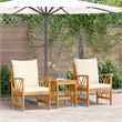 vidaXL Solid Acacia Wood Sofa Set in Natural