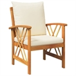 vidaXL Solid Acacia Wood Sofa Set in Natural