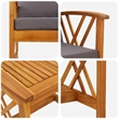 vidaXL Solid Acacia Wood Sofa Set in Natural