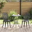 vidaXL Aluminum Bistro Set in Black