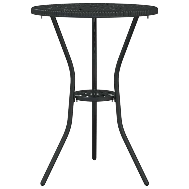 vidaXL Aluminum Bistro Set in Black
