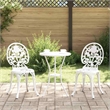 vidaXL Aluminum Bistro Set in White