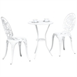 vidaXL Aluminum Bistro Set in White