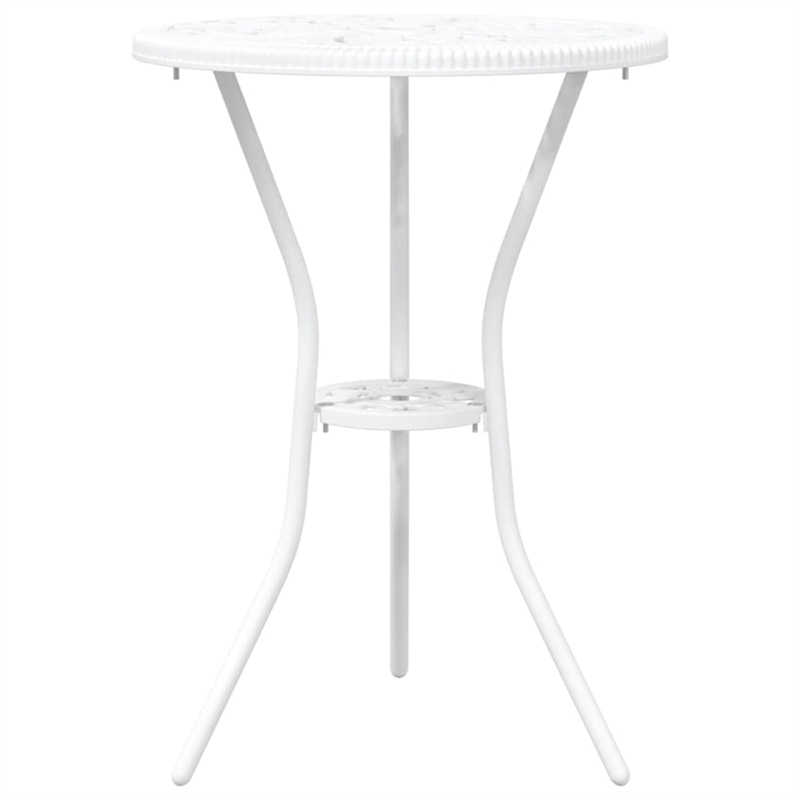 vidaXL Aluminum Bistro Set in White