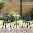 vidaXL Aluminum Bistro Set in Green