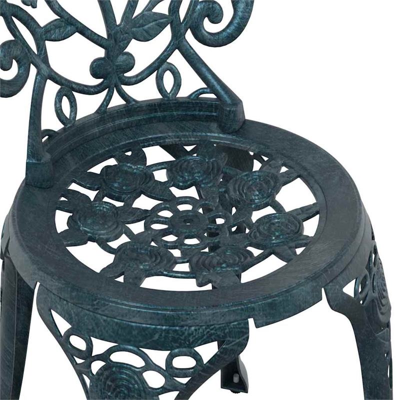vidaXL Aluminum Bistro Set in Green