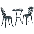 vidaXL Aluminum Bistro Set in Green
