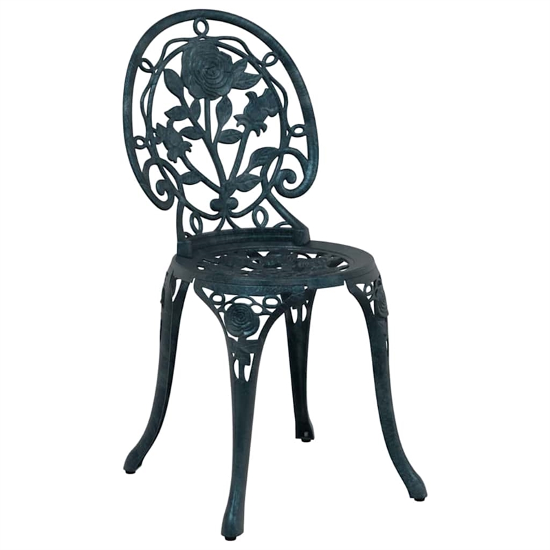 vidaXL Aluminum Bistro Set in Green