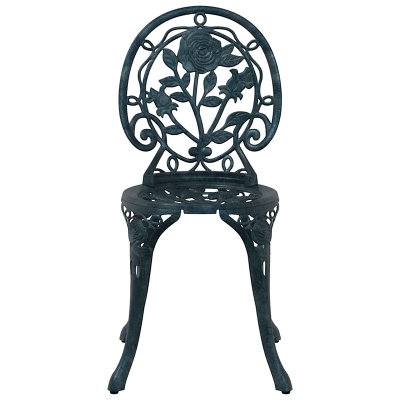 vidaXL Aluminum Bistro Set in Green
