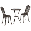 vidaXL Aluminum Bistro Set in Bronze