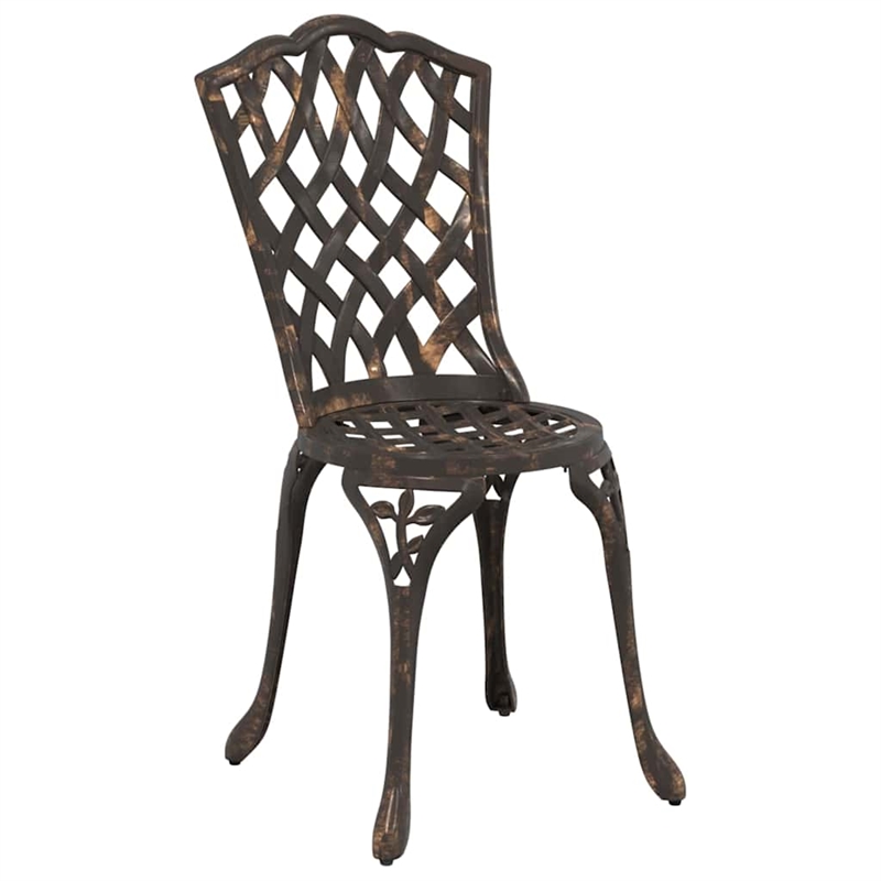 vidaXL Aluminum Bistro Set in Bronze