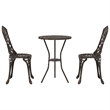vidaXL Aluminum Bistro Set in Bronze