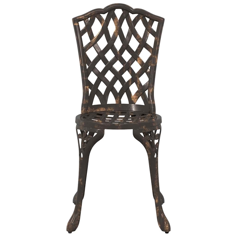 vidaXL Aluminum Bistro Set in Bronze