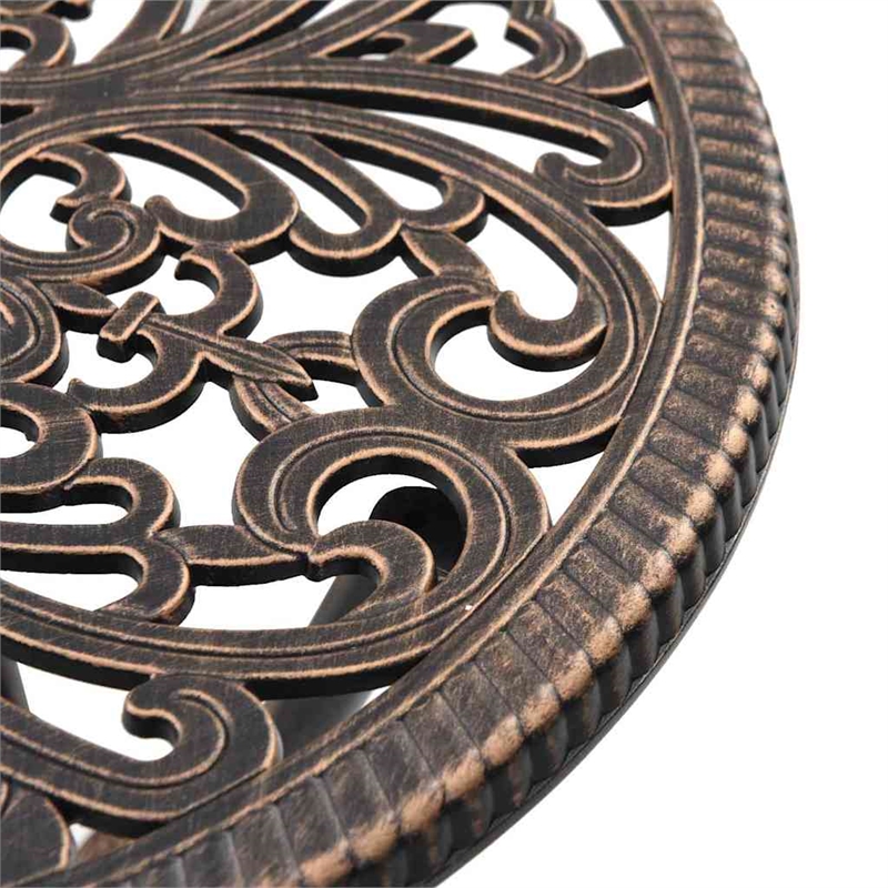 vidaXL Aluminum Bistro Set in Bronze