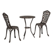 vidaXL Aluminum Bistro Set in Bronze