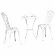 vidaXL Aluminum Bistro Set in White