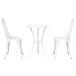 vidaXL Aluminum Bistro Set in White