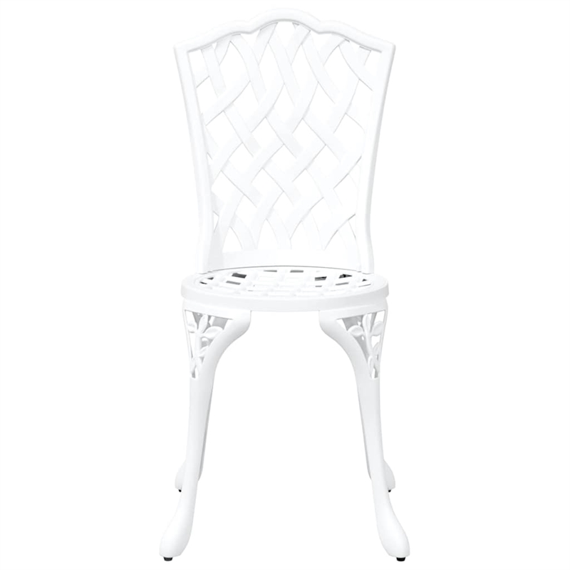 vidaXL Aluminum Bistro Set in White