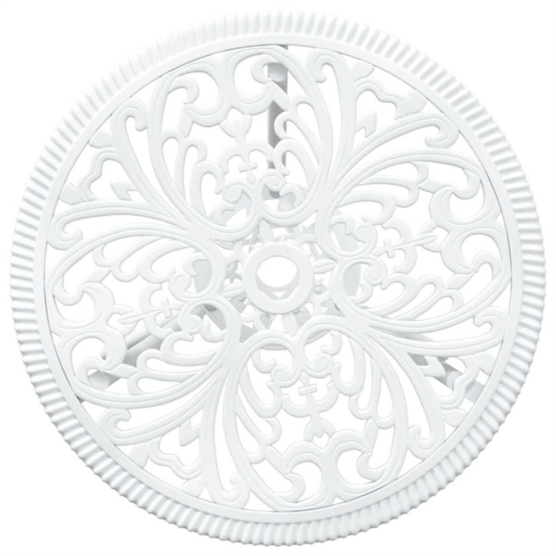 vidaXL Aluminum Bistro Set in White