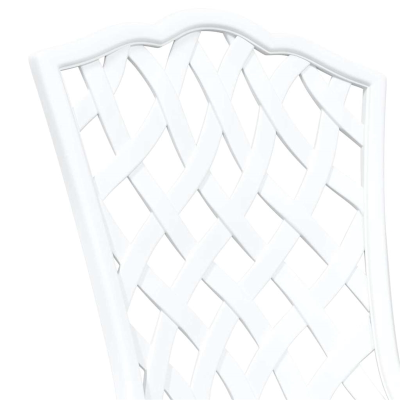 vidaXL Aluminum Bistro Set in White