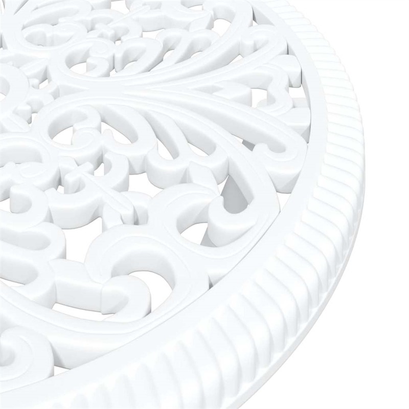 vidaXL Aluminum Bistro Set in White
