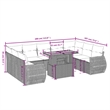 vidaXL 10 Piece Sofa Set in Black