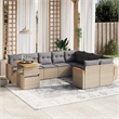 vidaXL 10 Piece Sofa Set in Beige