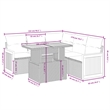 vidaXL 6 Piece Sofa Set in Gray/Beige