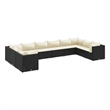 vidaXL 10 Piece Steel Lounge Set in Black