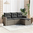 vidaXL 4 Piece Standard Sofa Set in Gray