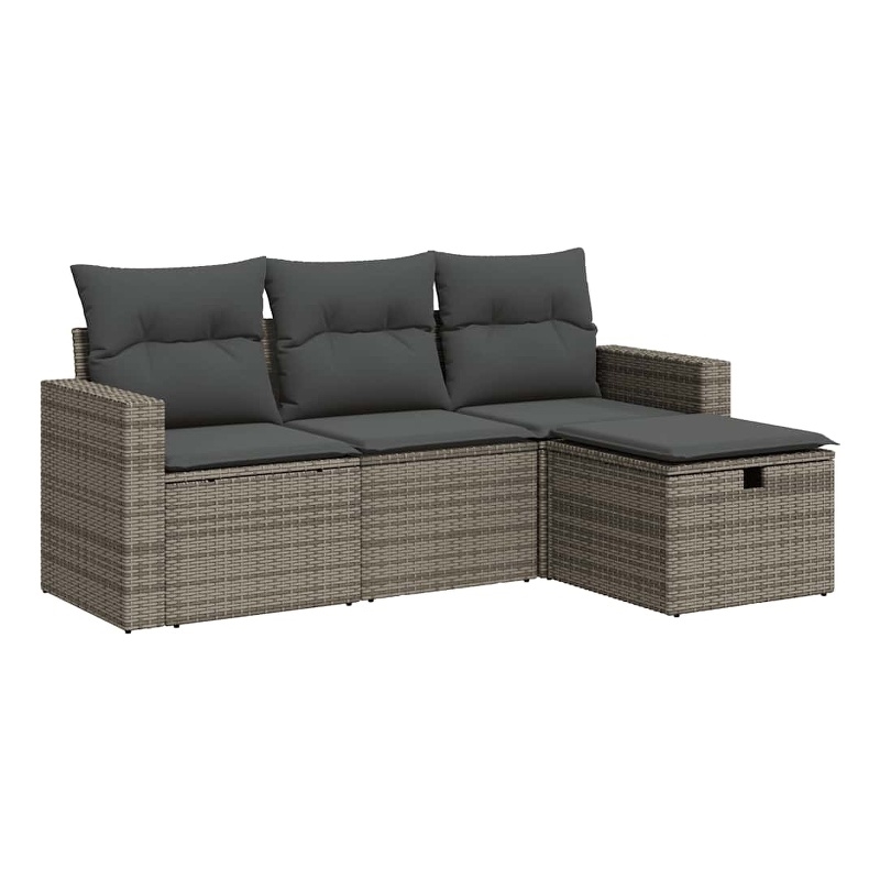 vidaXL 4 Piece Standard Sofa Set in Gray