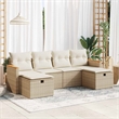 vidaXL 6 Piece Sofa Set in Beige