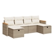 vidaXL 6 Piece Sofa Set in Beige