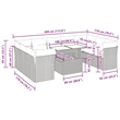 vidaXL Poly Rattan Sofa Set in Beige