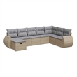 vidaXL 8 Piece Sofa Set in Gray/Beige