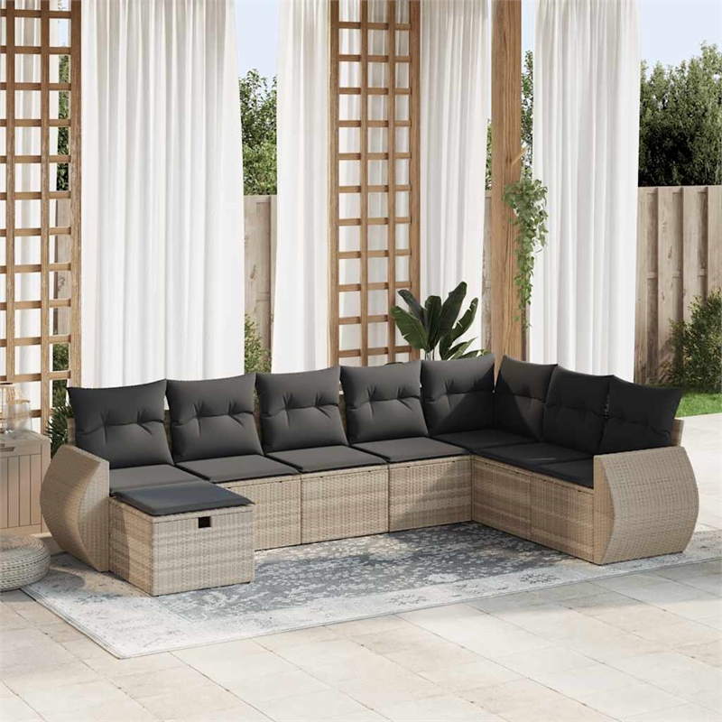 vidaXL 8 Piece Small Sofa Set in Gray
