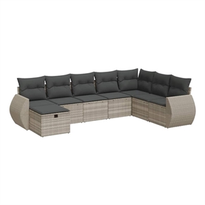 vidaXL 8 Piece Small Sofa Set in Gray