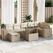 vidaXL 5 Piece Poly Rattan Sofa Set in Beige
