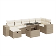 vidaXL 5 Piece Poly Rattan Sofa Set in Beige